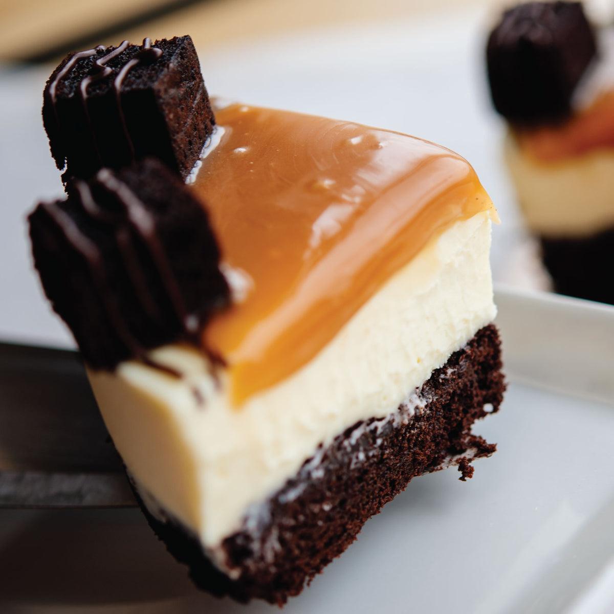 Caramel Brownie Cheesecake – Susie Sans Gluten